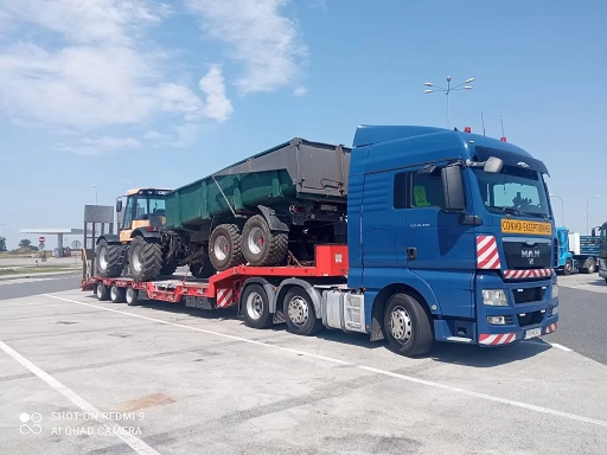 Transport maszyn 24 ton , pomoc drogowa, laweta Poznań Wielkopolska
