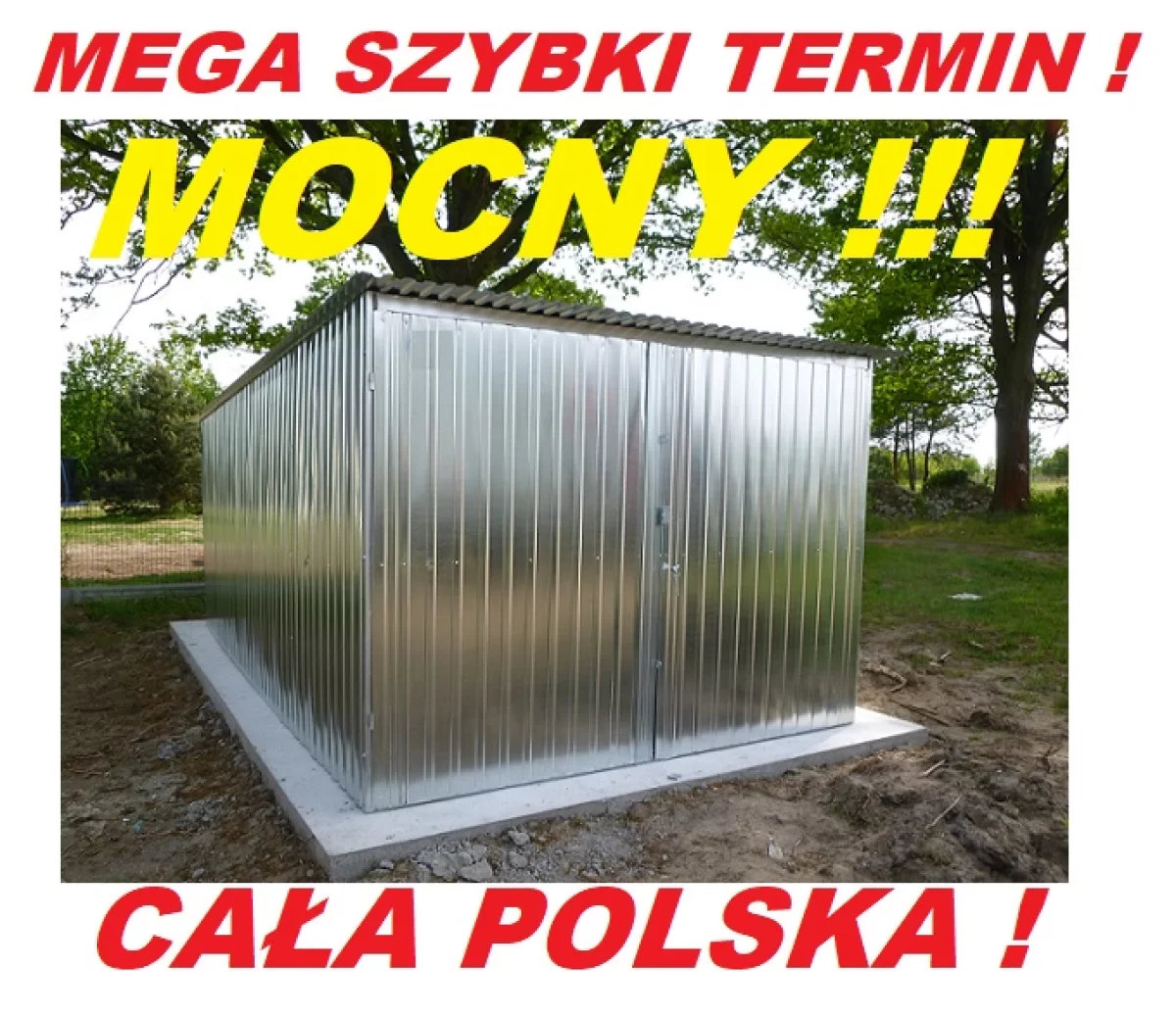 Garaż blaszany Blaszak Garaże blaszane 3x5 4x5 4x6 6x5 Blaszaki RATY Cała Polska SZYBKI TERMIN !