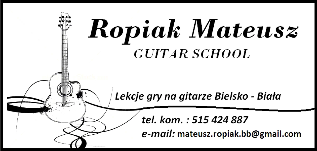 Lekcje gry na gitarze Bielsko / okolice + dojazd