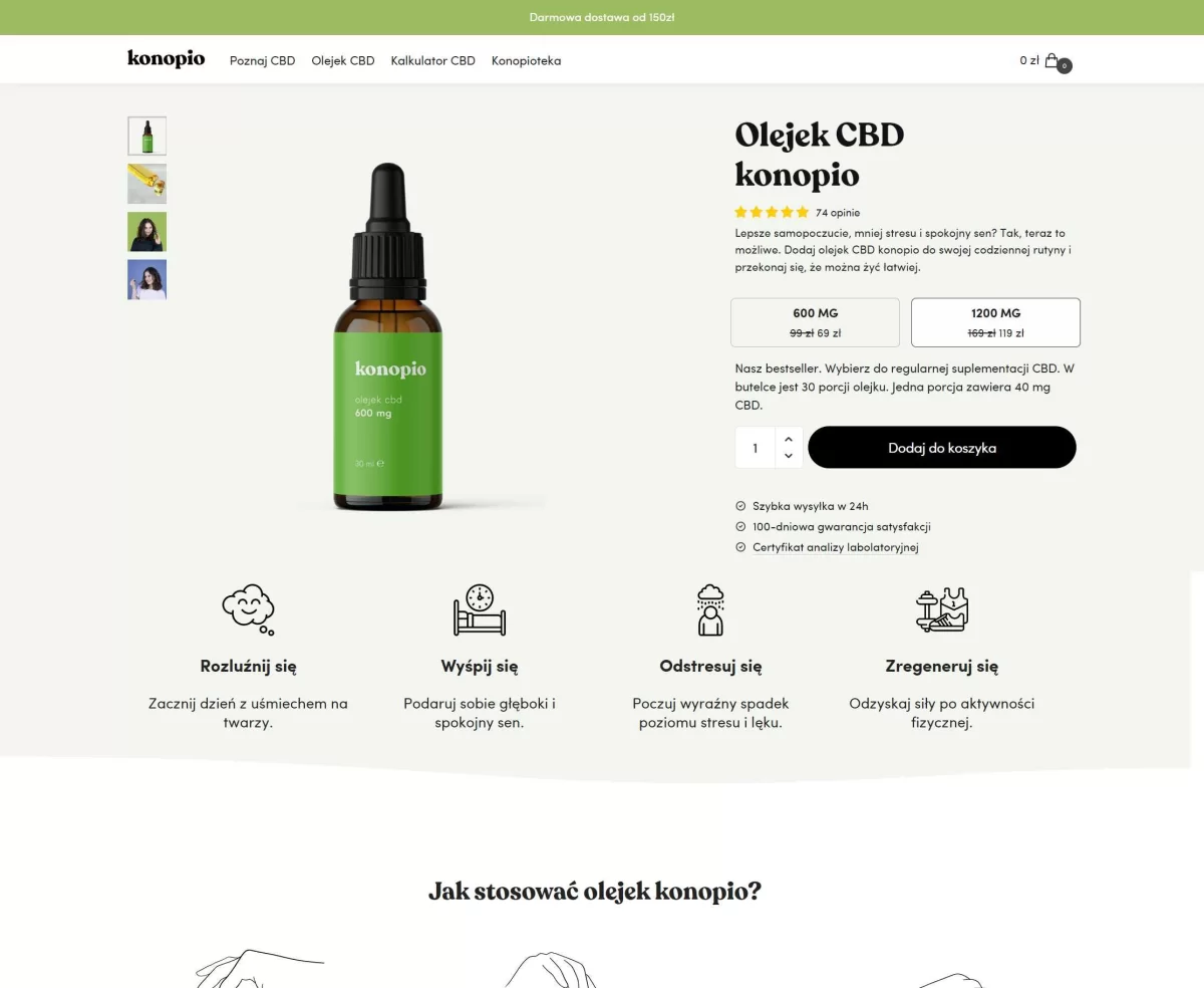 Dochodowy sklep internetowy w niszy CBD - konopio.pl