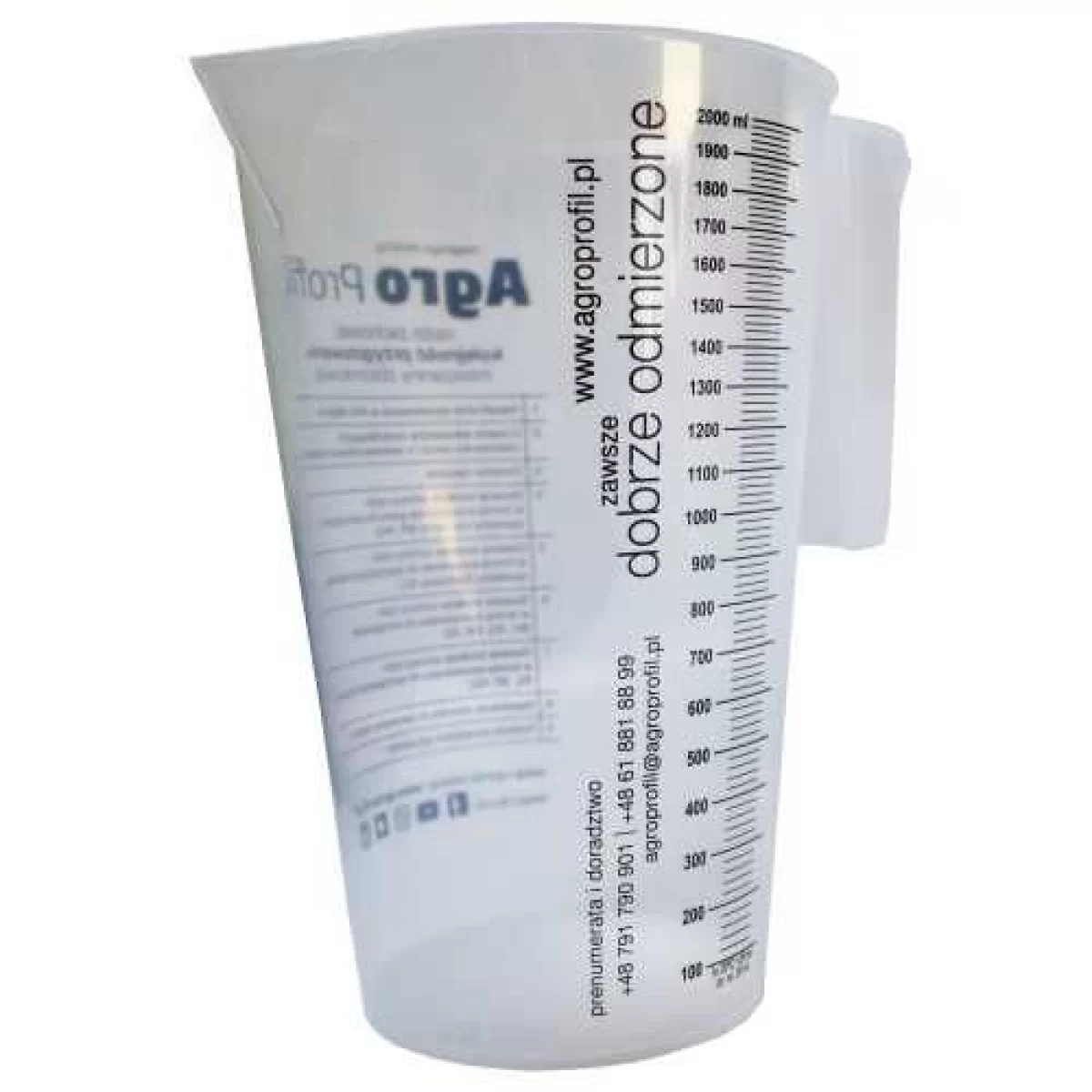 Miarka 2-litrowa, 2 litry, 2000 ml; m.in. do nawozów