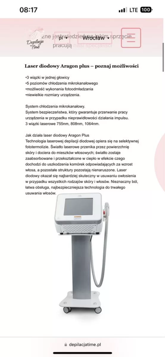 Sprzedam Sieć gabinetów depilacji laserowej Poznań