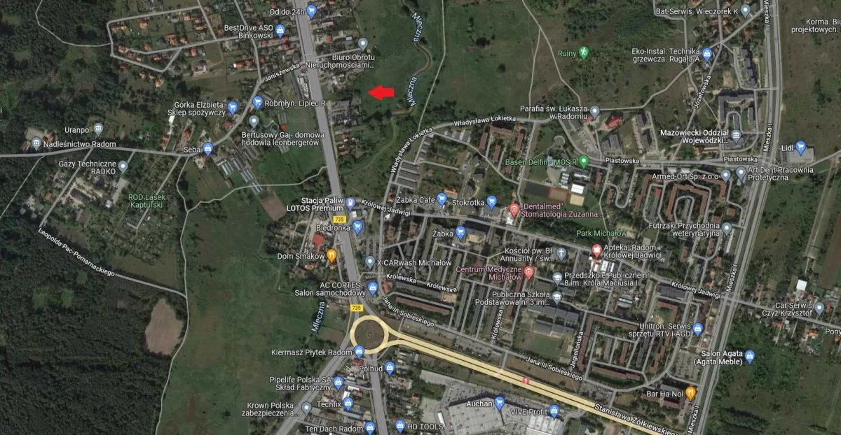 Sprzedam DZIAŁKĘ budowlaną Radom przy ul. WARSZAWSKIEJ - blisko ronda