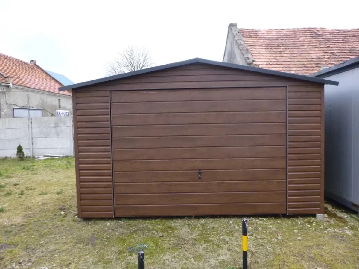 Garaż 4x5 drewnopodobny PREMIUM