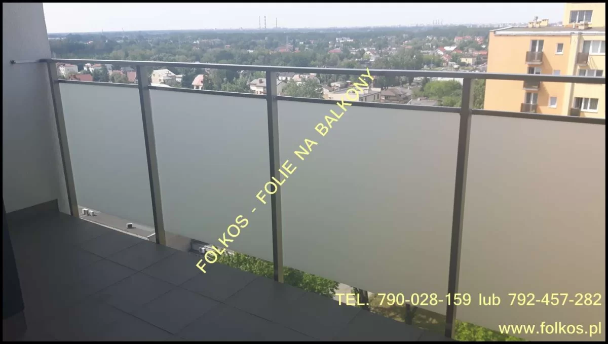 Oklejanie balkonów Błonie, Ożarów Mazowiecki, Warszawa, Pruszków....Folie matowe zewnetrzne na balkon -Oklejamy BALKONY