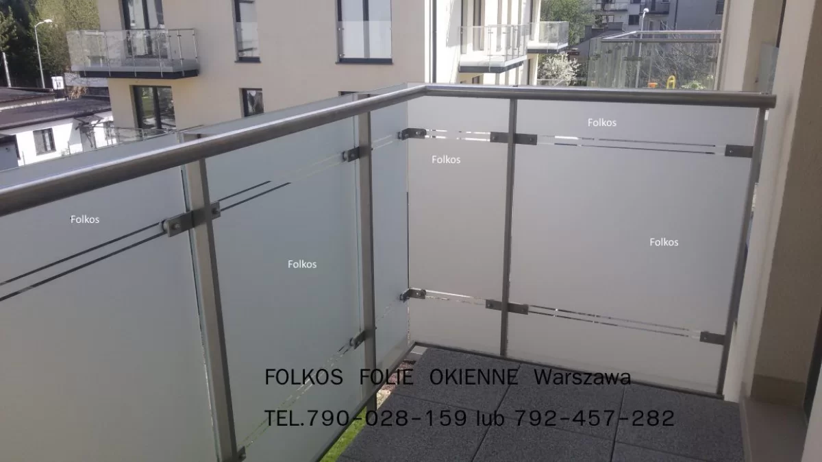 Oklejanie balkonów Błonie, Ożarów Mazowiecki, Warszawa, Pruszków....Folie matowe zewnetrzne na balkon -Oklejamy BALKONY