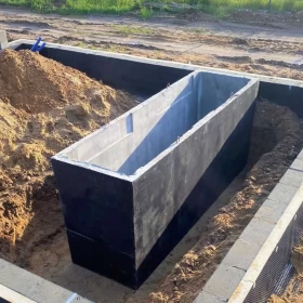 Zbiornik Betonowy Na Wodę Szambo Szamba Betonowe Piwnica Kanał Wykop