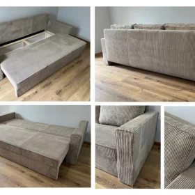 Kanapa Sofia. Wersalka, łóżko, sofa sztruksowa. Automat DL, Pojemnik!