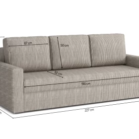 Kanapa Sofia. Wersalka, łóżko, sofa sztruksowa. Automat DL, Pojemnik!
