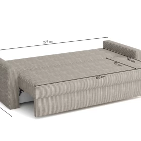 Kanapa Sofia. Wersalka, łóżko, sofa sztruksowa. Automat DL, Pojemnik!
