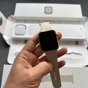 Apple Watch 8 GPS 45mm Starlight Gwarancja Idealny