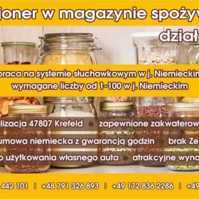 Komisjoner w magazynie spożywczym Netto w Krefeld (Niemcy)