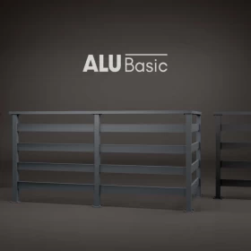 Balustrada balkonowa aluminiowa nowoczesna malowana proszkowo barierka