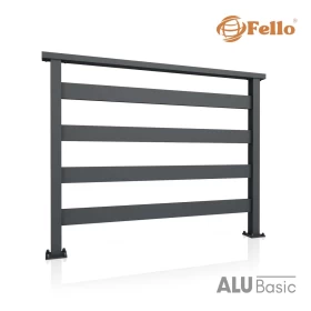 Balustrada balkonowa aluminiowa nowoczesna malowana proszkowo barierka