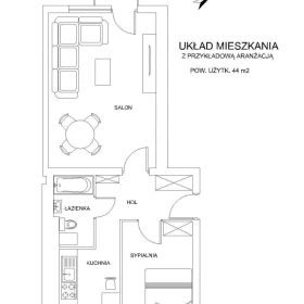 Sprzedam mieszkanie 44 m2 (2 pokoje) Piastowska, Radomsko