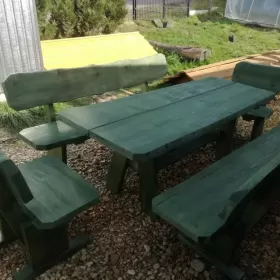 Meble ogrodowe drewniane, stół ława, nowoczesne i ponadczasowe