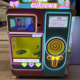 Gotowy biznes sprzedam Automat do waty cukrowej w centrum handlowym