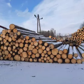 Drewno tartaczne, kłoda, dłużyca świerkowa,wałek na palety