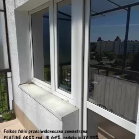 Folia przeciwsłoneczna na okna do mieszkania Białołęka Warszawa- oklejanie szyb folią przeciwsłoneczną Folkos