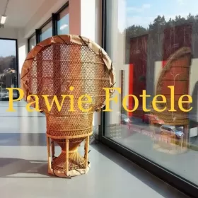 Fotografia ślubna OD RĘKI fotel peacock NOWY emanuelle rattanowy fotel paw ślub boho