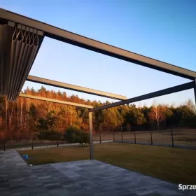 PERGOLA ALUMINIOWA ELEKTRYCZNA PERGOLA Z DACHEM ZWIJANYM