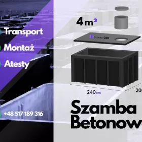 Zbiornik betonowy SZAMBO Szamba betonowe różne rodzaje 2m3 - 12m3