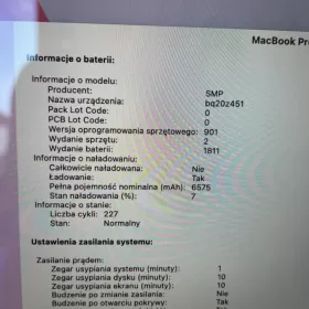 MacBook Pro 15.4 2019 Procesor Intel core i7