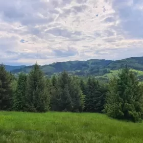 Działka BUDOWLANA widokowa w górach Soblówka 8.6ar Beskidy