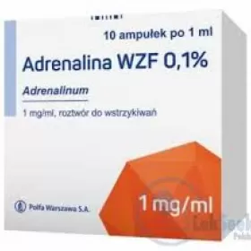 Adrenalina WZF 0,01% roztwór do wszyknięć 10 ampułek a 1 ml