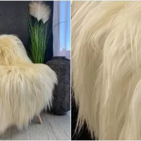Stylowy dywan, uniwersalna naturalna skóra owcza Heidschnucke