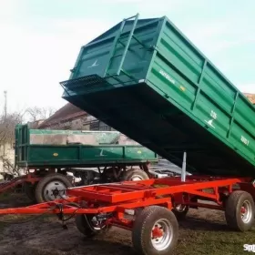Przyczepa wywrotka D-35: papierami + plandeka i espandor