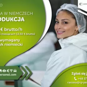 PRACOWNIK PRODUKCJI (K/M) - BEZ JĘZYKA- NAWET DO 13,50 € BRUTTO/H - NIEMCY 