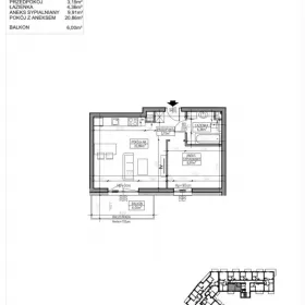 Sprzedam mieszkanie Elbląg REZYDENCJA DOLINKA 38,28 m2 2 pokoje 1 piętro