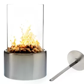 Srebrny kominek Warmy - stylowy dodatek dla każdego + biopaliwo gratis
