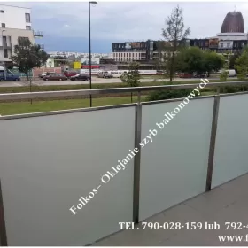 Folie na szklane balkony Tarchomin -oklejamy balkony folią -Co na szklany balkon ?-Folkos folie matowe na balkony 