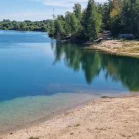 Sprzedam działkę Własna linia brzegowa plaża las PRYWATNE JEZIORO Krępnica Bolesławice