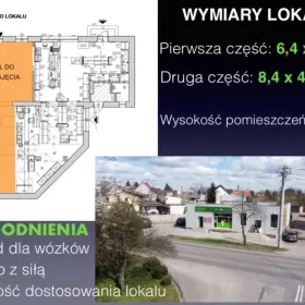 Lokal na wynajem Śmigiel przy głównej ulicy w kierunku centrum