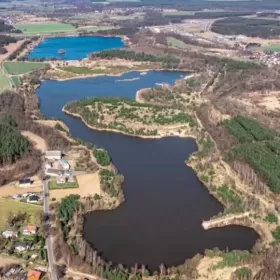 Sprzedam działkę budowlaną Wrocław Własna linia brzegowa plaża las PRYWATNE JEZIORO Krępnica Bolesławice