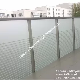 Folia matowa na szyby balkonowe Warszawa - Morcinka, Lazurowa , Łokuciewskiego, Batalionów Chłopskich ...Oklejamy balkony
